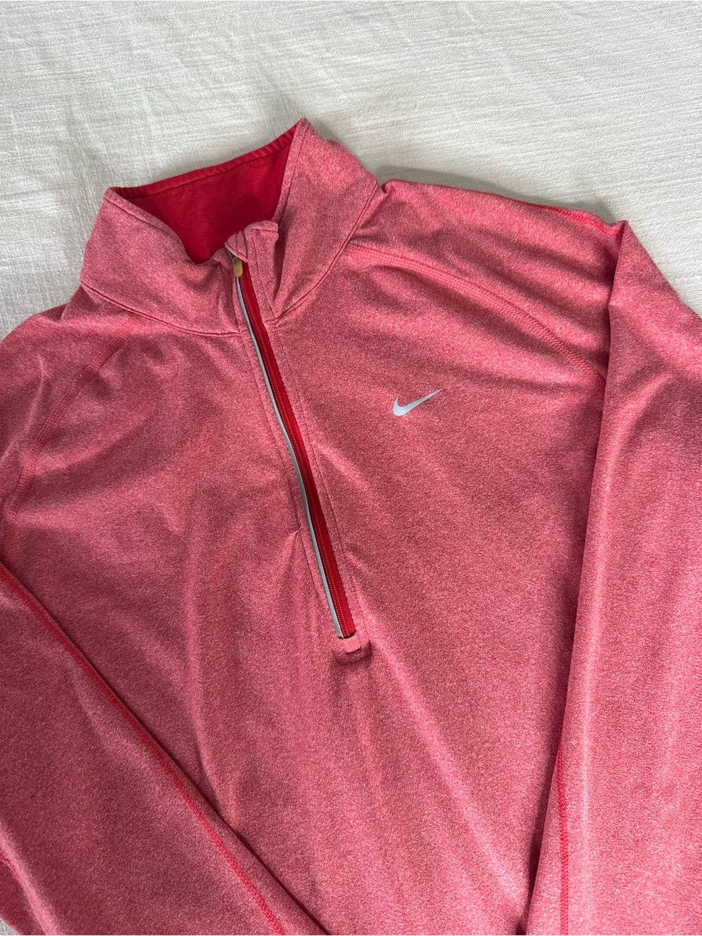 Nike Women’s Heathered Pink Quarter-Zip Pullover
